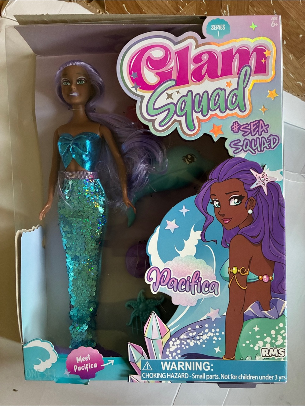 Glam Squad 2 You Pacifica Mermaid Doll – Purple Hair, Teal Outfit